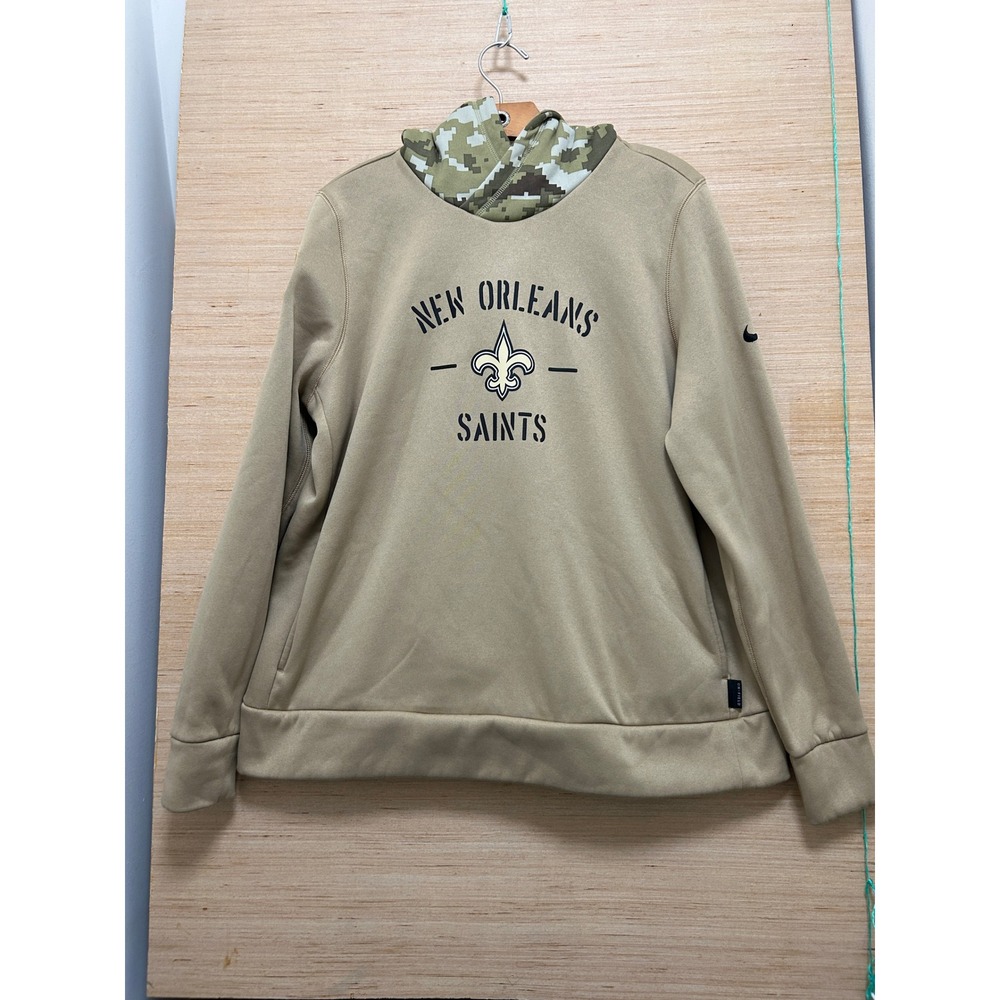 Nike New Orleans Saints Camo Lined Hoodie Therma-FIT Mens XL NFL